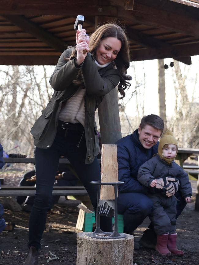 Catherine, Duchess of Cambridge, also visited the Stenurten Forest Kindergarten in Copenhagen. Picture: Getty Images