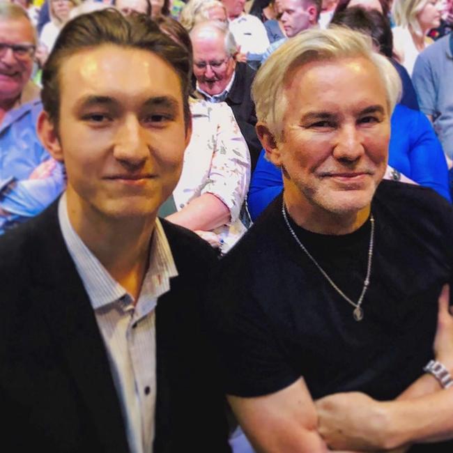 Griffith film school student James Marshall snapped a photo with Baz Luhrmann watching Hugh Jackman at the Brisbane Entertainment Centre on September 3. Photo: Instagram / @therealjamesmarshall