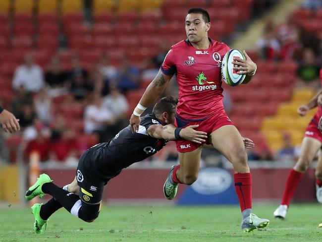 Duncan Paia'aua of the Reds is being groomed as a potential five-eighth option for the Wallabies. Picture: Peter Wallis