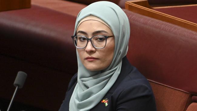 CANBERRA, Australia - NewsWire Photos - June 26, 2024: Labor senator Fatima Payman during Question Time in the Senate at Parliament House in Canberra. Picture: NewsWire / Martin Ollman