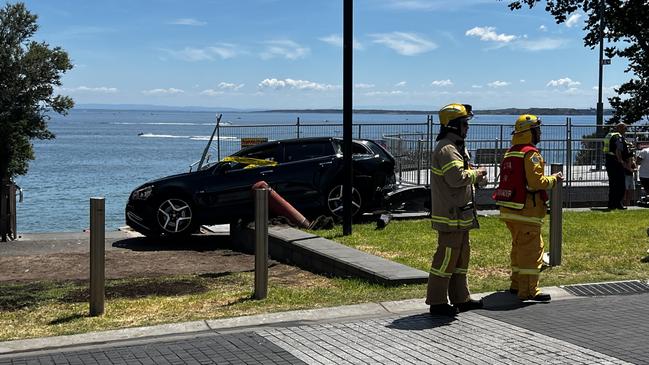 Emergency services, including the CFA, were called to a crash on The Esplanade and Thompson Avenue in Cowes just after 11am on Monday, December 30, 2024. Picture: Jack Colantuono