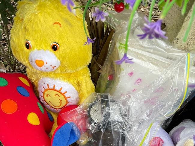 A memorial was set up for Lily near where she was struck. Picture: Kimberley Seedy