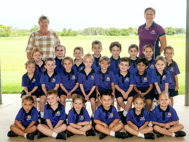 St Brendans Catholic Primary School Prep B Teacher: Mrs Nicki Buglass, Learning Support Officer: Mrs Lara Andrews-Reid Back Row: Willow Francis, Grace Buffini, William Sanders, Hunter Cryer, Ritchie Gurry, Sienna Baldi, Elliana Fowler, Emilia Battson Middle Row: Sena Stiles, Finley Baverstock, Aria Garantziotis, Lilly-Mae Fitzpatrick, Cruz Stevenson, Sebastian Kennedy, Ibraheem Awan, Lacey Burke Front Row: Rayla Budby, Arlo Boyle, Anika Harris, Alexander Conroy, Isabella Sullivan, Aria Cooke Picture: Michaela Harlow