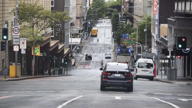 Edward Street was unusually quiet. (News Corp/Attila Csaszar)