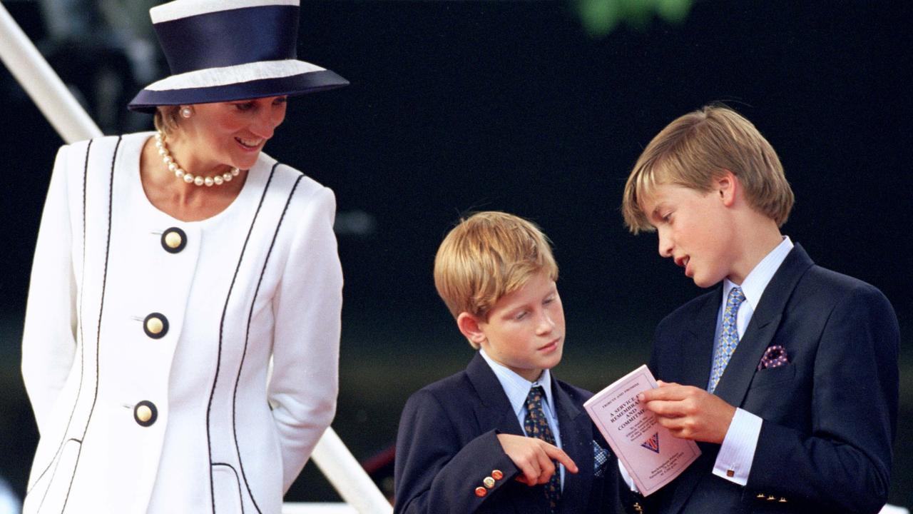 Diana with a young Harry and William. Picture: Antony Jones/Julian Parker/UK Press via Getty Images