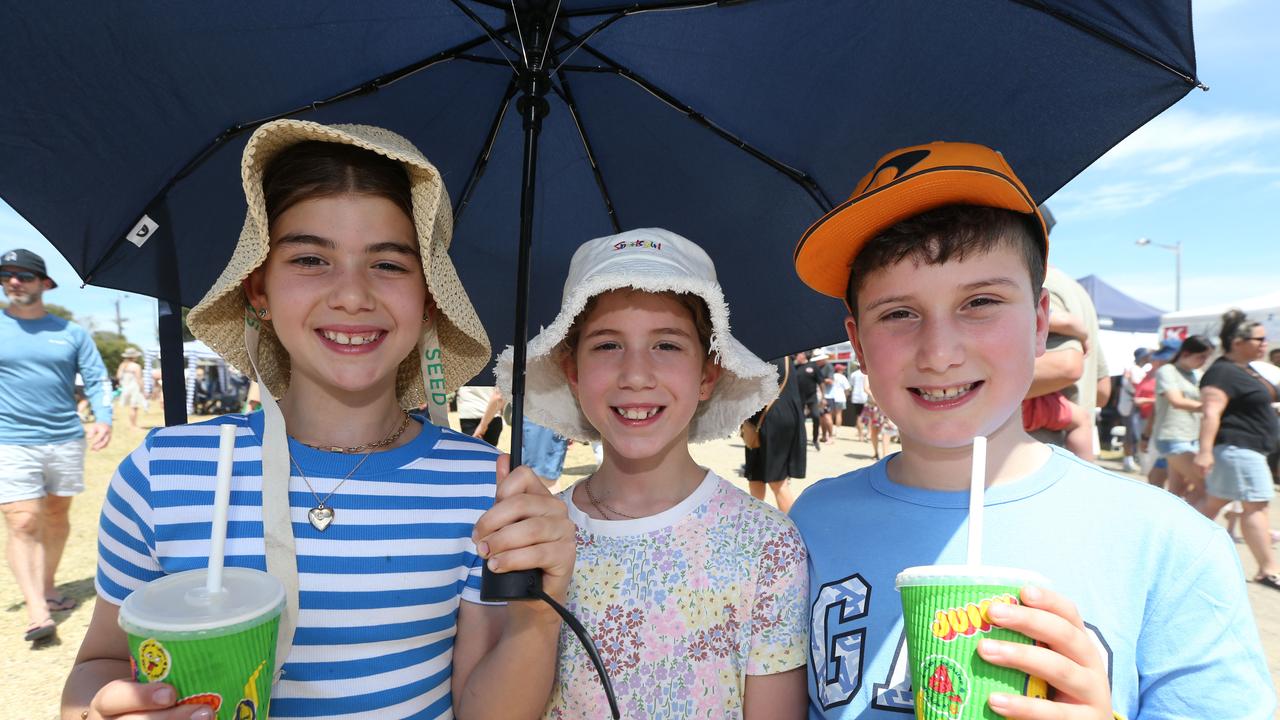 Clara, 10, Milana , 8, and Damon, 8. Picture: Mike Dugdale