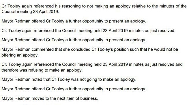 Gawler Council minutes from the meeting of May 28, 2019. Picture: Supplied