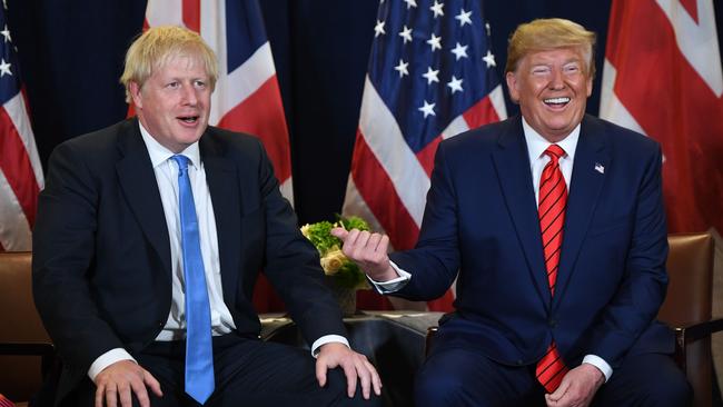 We can be heroes: Boris Johnson and Donald Trump. Picture: AFP