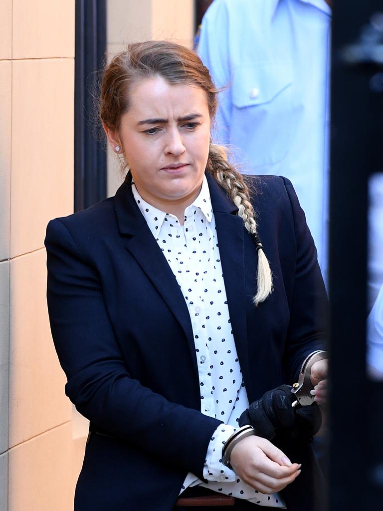 Cathrina Cahill leaving the Supreme Court in Sydney on Monday, October 22. Picture: Joel Carrett/AAP