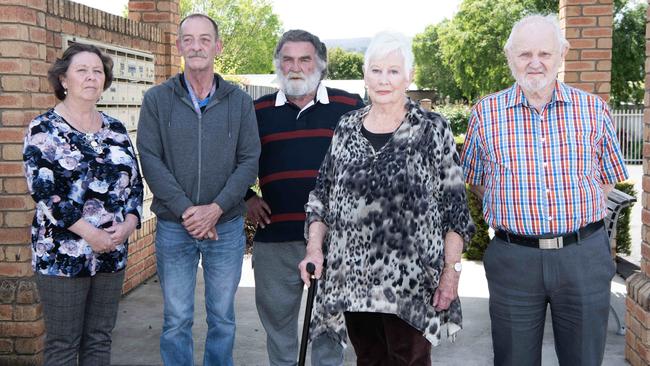 Leanne Crawford, Michael Cullen, David Richardson, Liz Stark and Fred Lehmann at Eureka Group’s Launceston Gardens retirement village. Picture: Sarah Rhodes