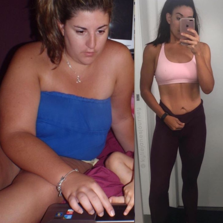 She began exercising using YouTube videos and was amazed to see she was losing weight. Picture: Supplied