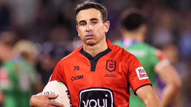 Gerard Sutton will referee his fifth successive NRL grand final on Sunday. Picture: Mark Kolbe/Getty Images