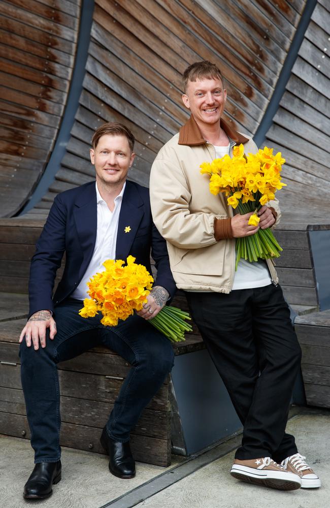 James and Rob have maintained a strong connection to the Cancer Council Victoria. Picture by Max Mason-Hubers