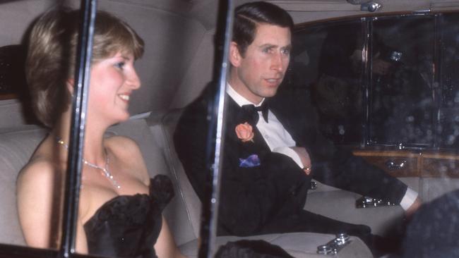 Diana’s first public function appearance with Charles. Picture: Anwar Hussein