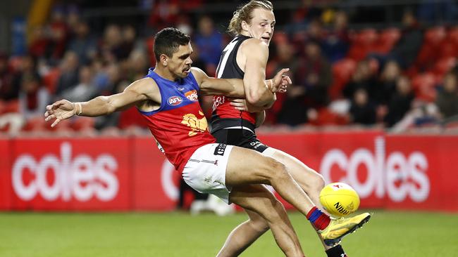 Brisbane’s in-form forward Charlie Cameron in action against Essendon last Friday. Picture: Getty Images