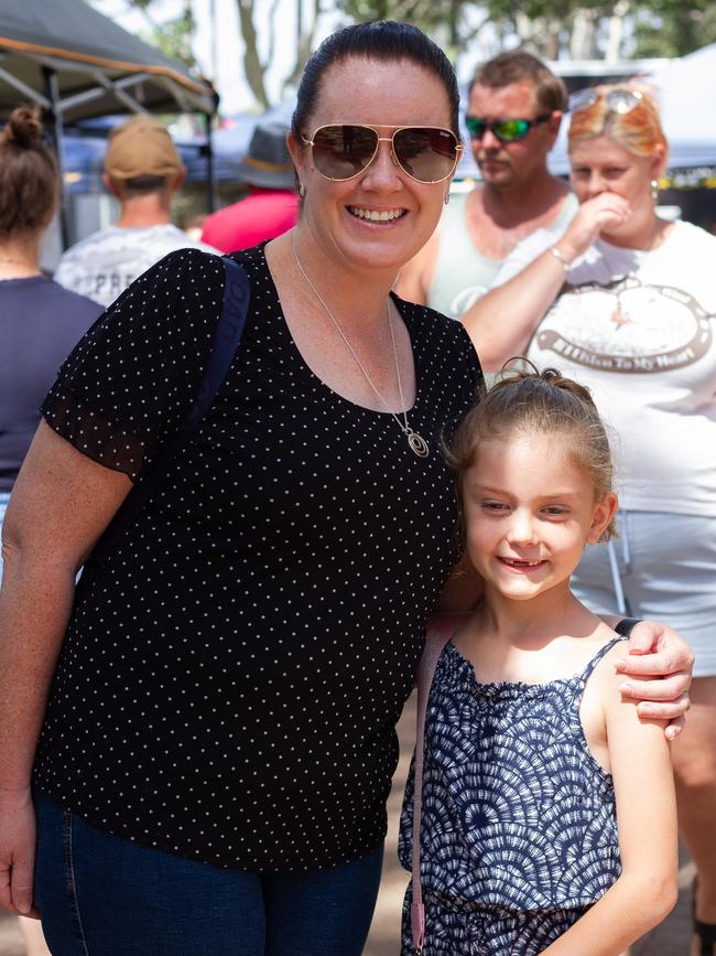 Jasmine and Charlotte Sullivan at the Torquay NYE Markets.