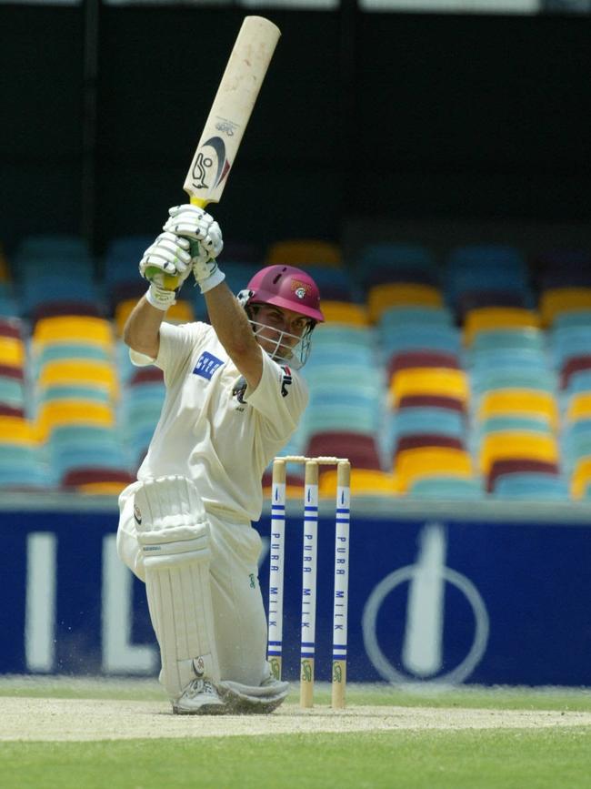 Chris Hartley on his way to scoring 100 on debut for Queensland.