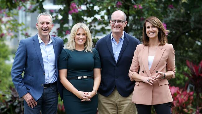 Mark Beretta, Samantha Armytage, David Koch and Natalie Barr from the Sunrise team. Picture: Tara Croser.