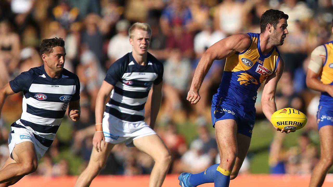 Jack Darling booted five goals in the Eagles’ first JLT Series match against the Cats.