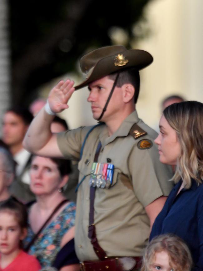 Anzac Day 2025. Dawn service Anzac Park Townsville. Picture: Evan Morgan