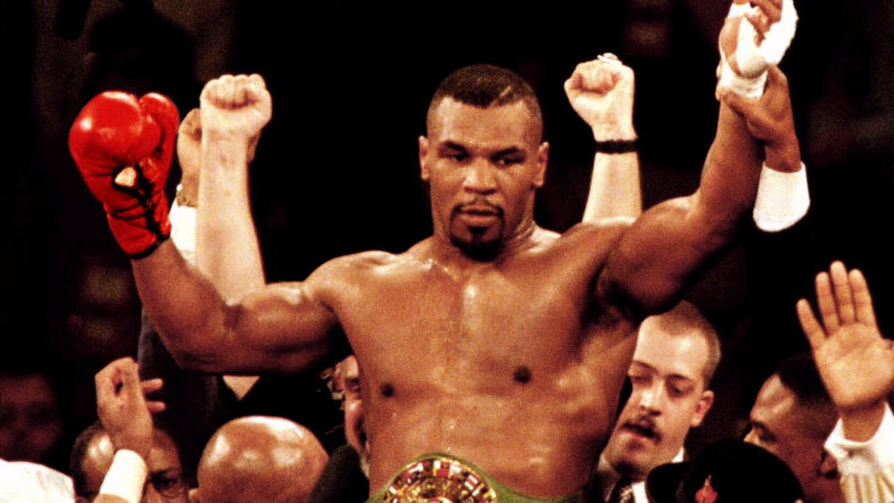 Tyson after winning his first title.