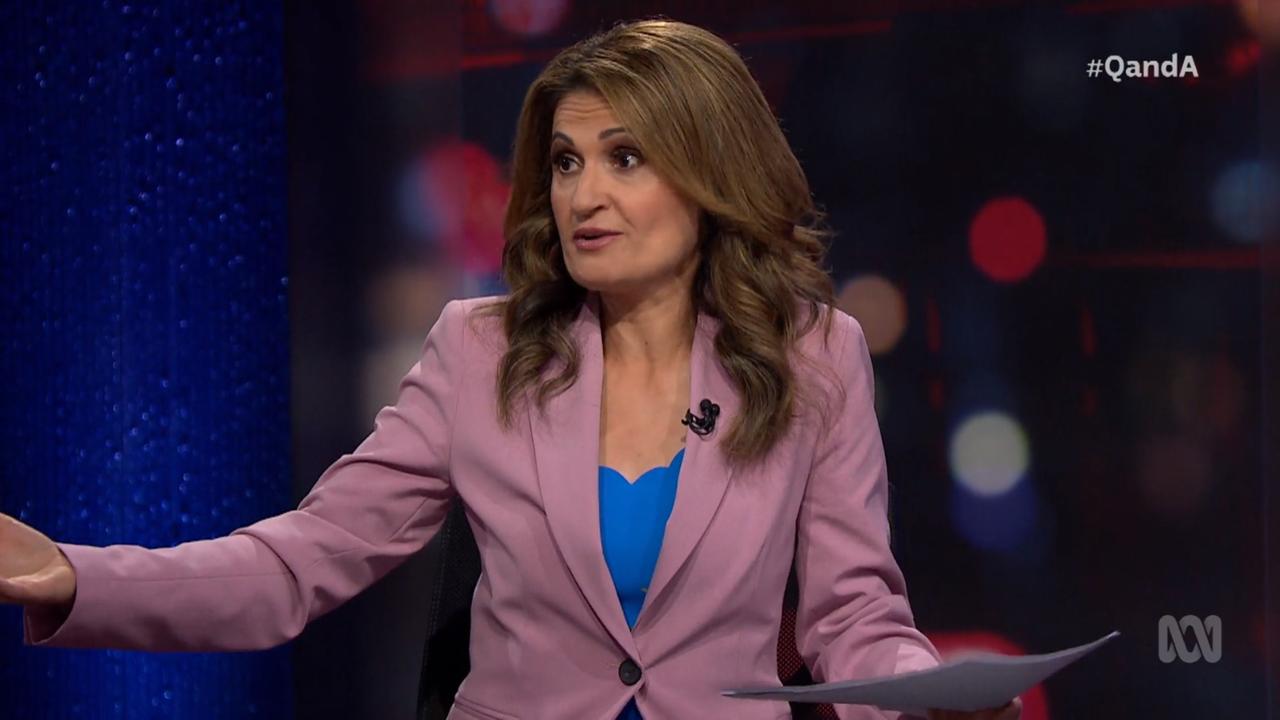 Q+A host Patricia Karvelas was shocked by the situation. Picture: ABC Q+A