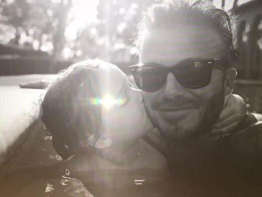 David Beckham and his daughter Harper. Picture: Instagram