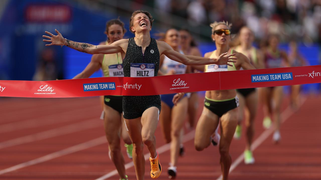 Hiltz won and qualified for the Olympics. (Photo by Patrick Smith/Getty Images)