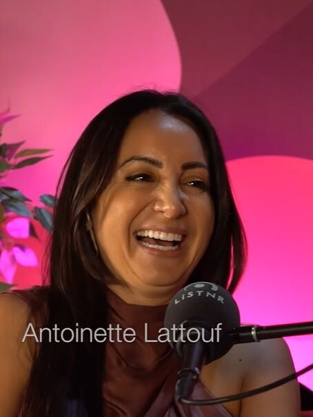 Former ABC presenter Antoinette Lattouf speaks with It’s A Lot podcast host Abbie Chatfield. Picture: Instagram