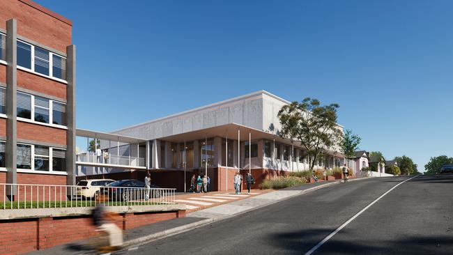 The Friends’ School new gym development in Carr St, North Hobart. Picture: SUPPLIED