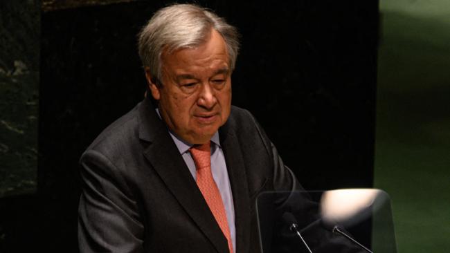 United Nations Secretary-General Antonio Guterres said one miscalculation could lead to nuclear annihilation. Picture: Ed Jones/AFP