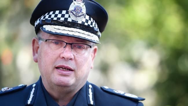 Chief Commissioner Graham Ashton at the memorial service. Picture: Nicole Garmston