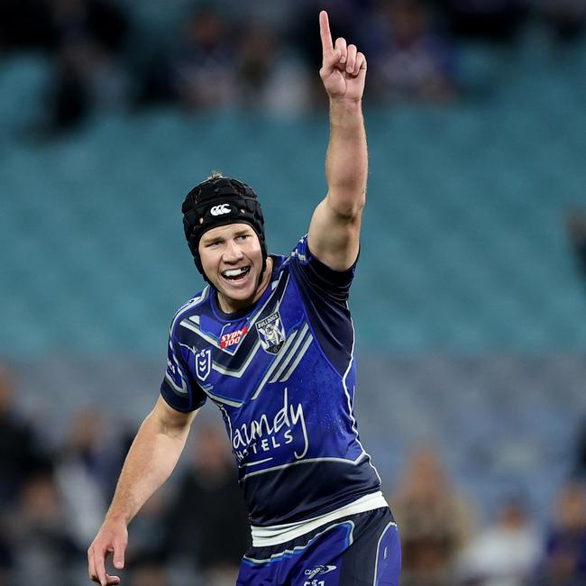 Matt Burton would want to lift his conversion efficiency at the Bulldogs. Picture: Brendon Thorne/Getty Images