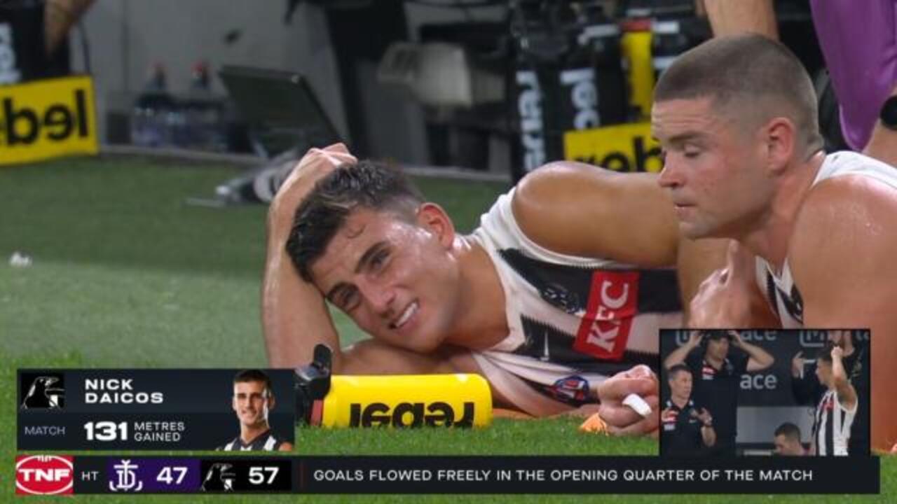 Injured Daicos impacting up forward