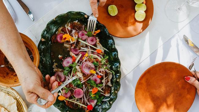 Hands-on cooking and open-air dining at Oaxaca’s Rancho 314 farm. Picture: Modern Adventure