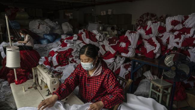 Factory employment in China is vulnerable as trade across the Pacific declines. Picture: Kevin Frayer/Getty Images