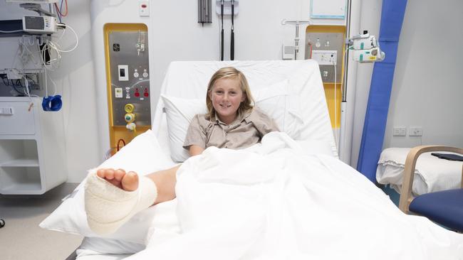 Jackson Bartlett, 10, was bitten by a shark in WA. Picture: Simon Santi /The West Australian