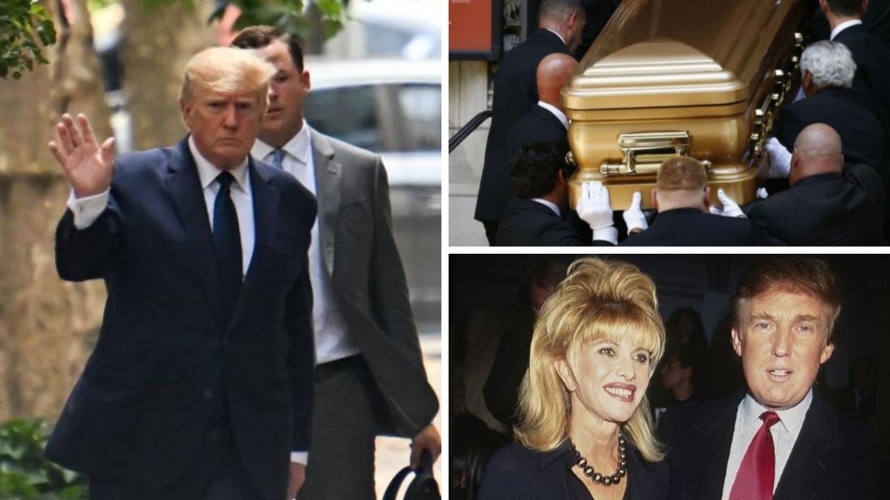 Donald Trump pleure son ex-femme Ivana Trump lors de ses funérailles à New York