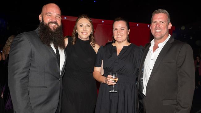 Josh Tucker, Jody Tudehope, Hannah Tucker and Phil Tudehope at Mackay Mayor's Charity Ball Saturday 10 May 2025 Picture: Michaela Harlow