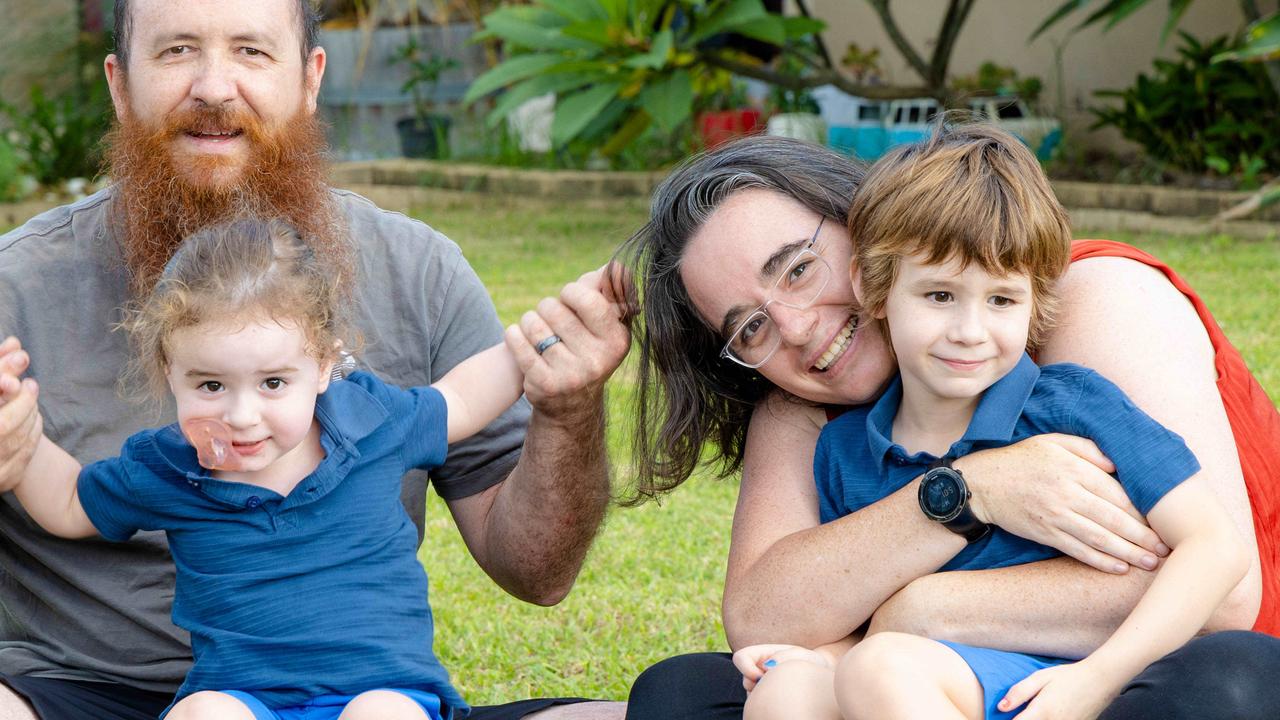 Steve and Carolyn Pearce with four-year-old Josiah and two-year-old John, Tuesday, January 14, 2025 – Picture: Richard Walker