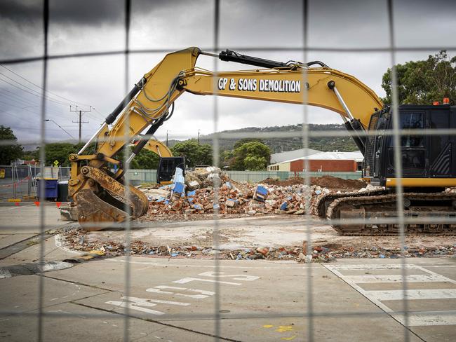 The Peter Van the Party Man building was torn down during the weekend. Picture: AAP / Mike Burton