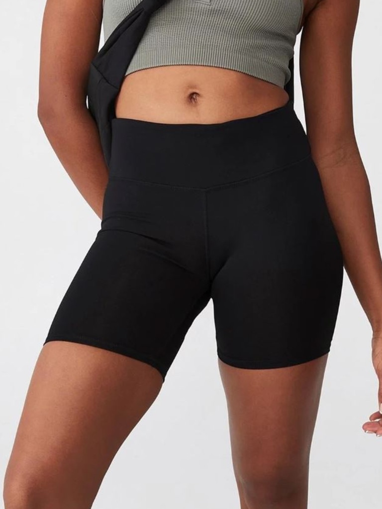 Black Essential Cotton Cycling Shorts