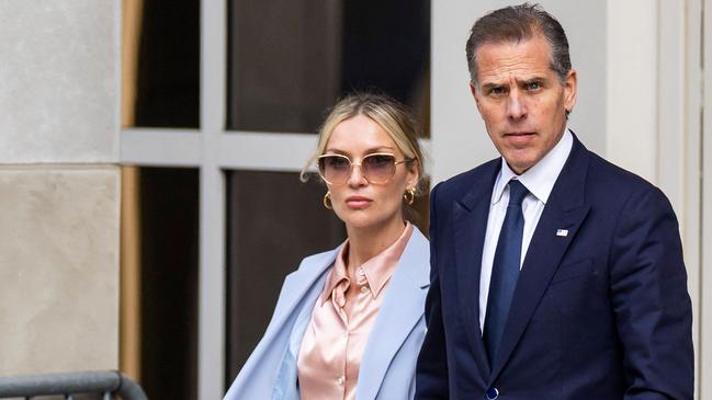 Hunter Biden and his wife, Melissa Cohen Biden, leave court in Wilmington, Delaware. Picture: Getty Images.