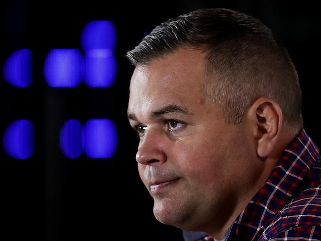 GOSFORD, AUSTRALIA - JULY 04: Broncos coach Anthony Seibold speaks at a press conference after the round eight NRL match between the New Zealand Warriors and the Brisbane Broncos at Central Coast Stadium on July 04, 2020 in Gosford, Australia. (Photo by Mark Metcalfe/Getty Images)