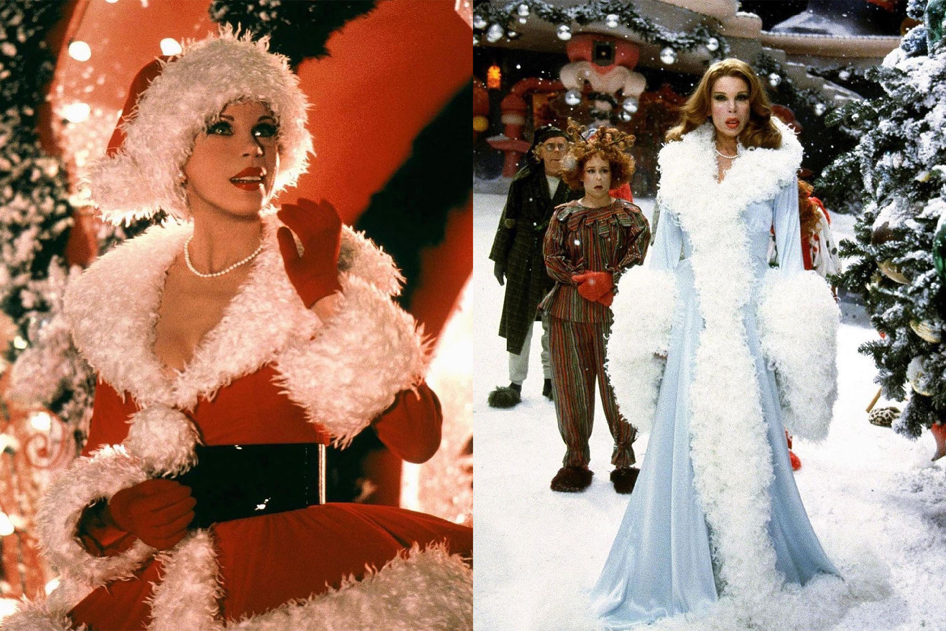 <p><em>Image credits: Universal Pictures</em></p><h3>Christine Baranski in&nbsp;<em>How the Grinch Stole Christmas&nbsp;</em>(2000)</h3><p>It may be fantastical and a little out there, but of course, Christine Baranski still manages to look as gorgeous and glamorous as ever in&nbsp;<em>How the Grinch Stole Christmas</em>. Set in the wild and abstract world of Dr. Seuss, Baranski's character Martha May Whovier is the most glamorous and stylish of all the Who's. From her old-Hollywood style blue and white fluffy robe, to her rather sultry Santa interpretation, her red velvet gloves and strapless red and green Christmas dress, only Baranski could make all of these festive-kitsch looks so completely fabulous.</p>