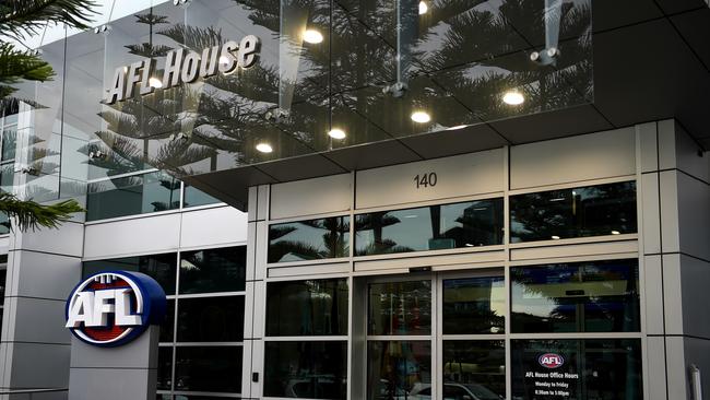 AFL House this morning. The ‘Yes’ sign has been removed. Picture: Nicole Garmston