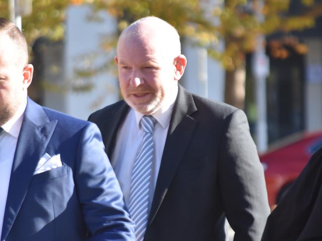 Stephen Leonard Mitchell entering the ACT Supreme Court on May 19, 2023. Picture: Sam Turner