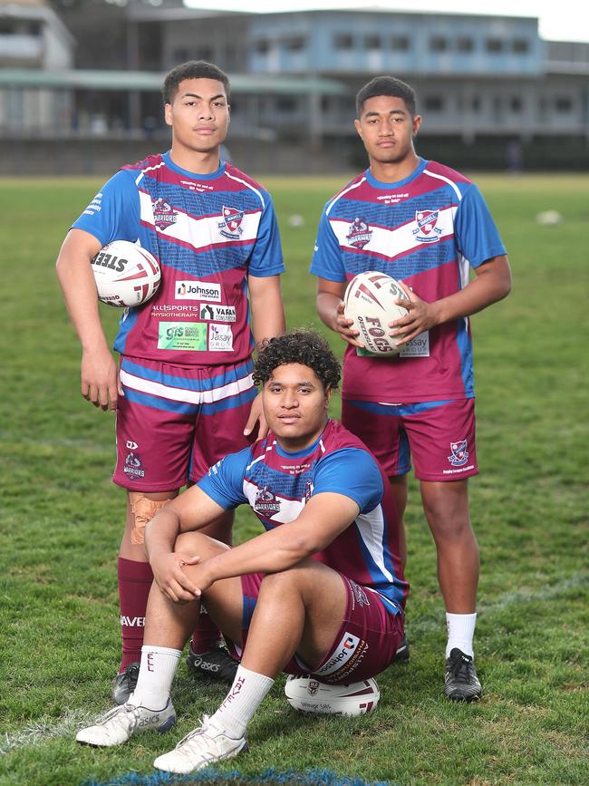 Wavell State High School students Joshua Pese, Prinston Esera and Tahrell Feaveai. Pic Peter Wallis