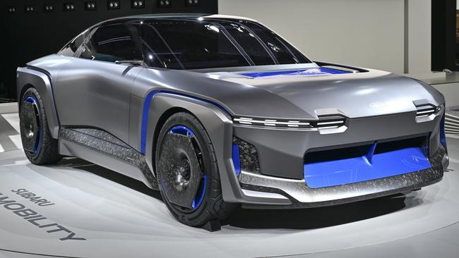 Subaru’s Sports Mobility Concept is a sleek looking two-door EV. Picture: Supplied.