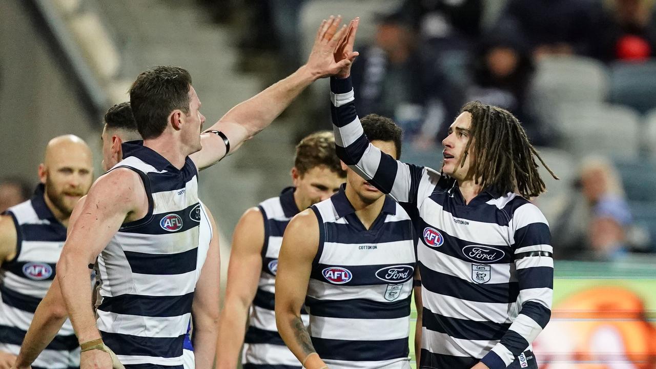 Gryan Miers was the star for Geelong. Photo: Scott Barbour/AAP Image.
